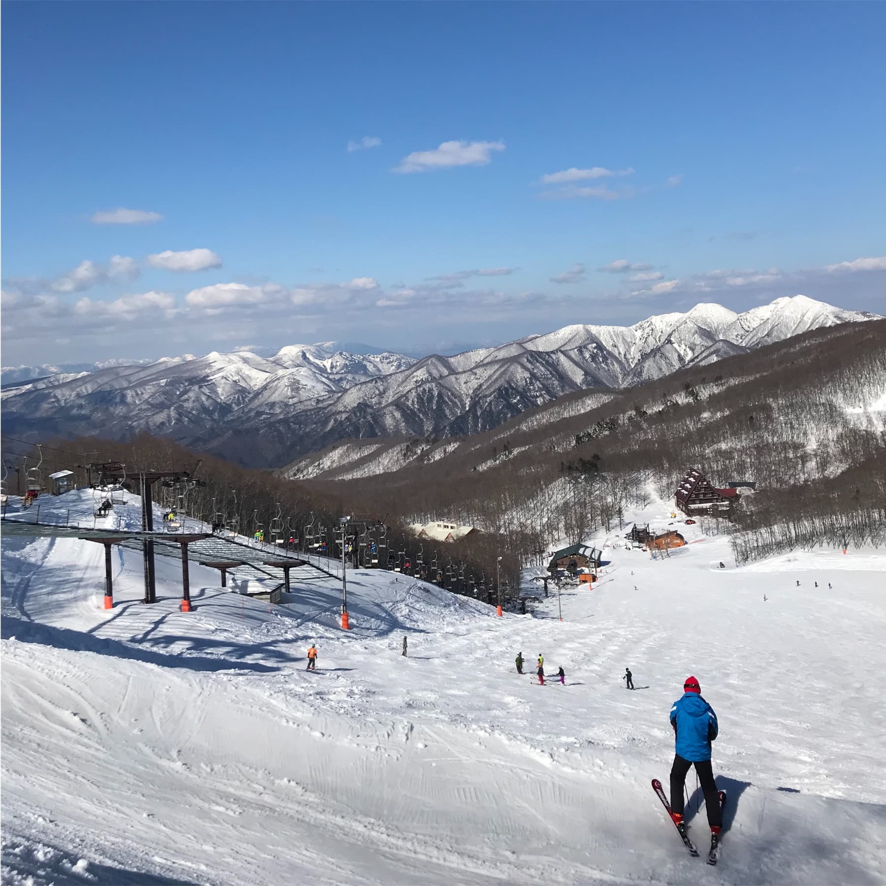 Monte Zao coberto de neve no inverno